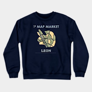 Leon Map - Full Size Crewneck Sweatshirt